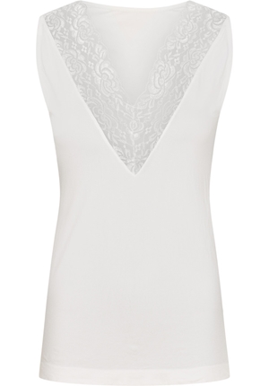 Toppar - Nilla V-neck top – Broken white